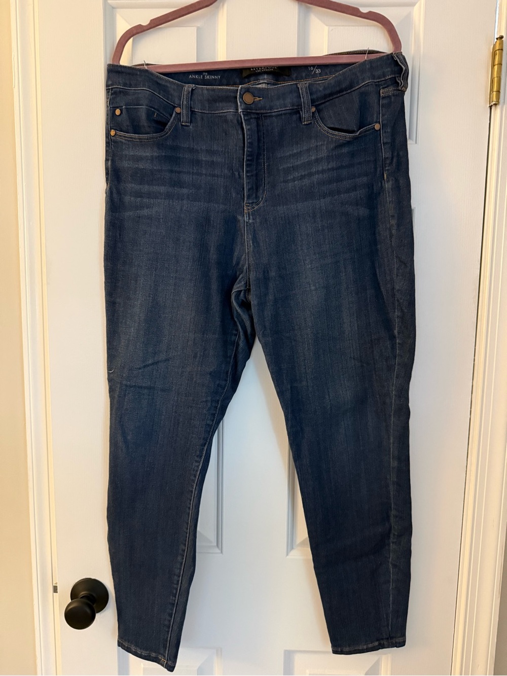 Liverpool Dark Blue Ankle Skinny Jeans